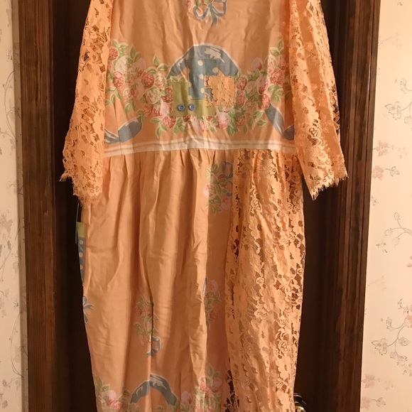 Shari B. Green floral duster Handmade/upcycled - Picture 7 of 12